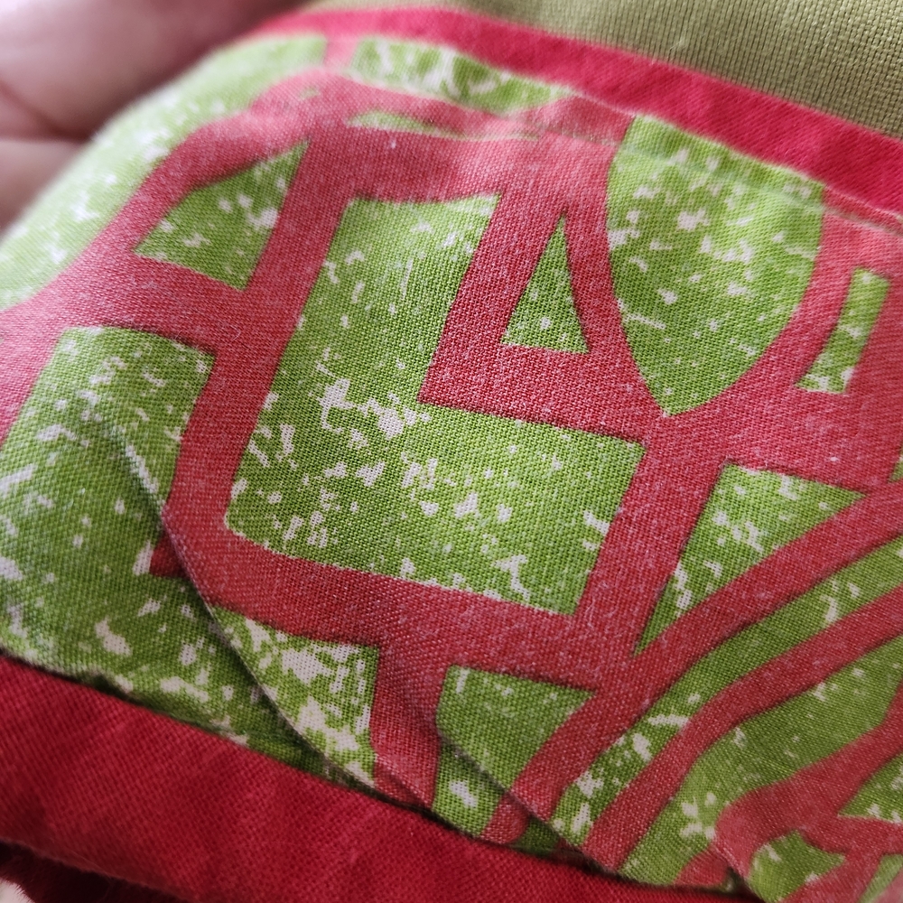 Handmade Green and Red Embroidered Mini Dress - Picture 5 of 13